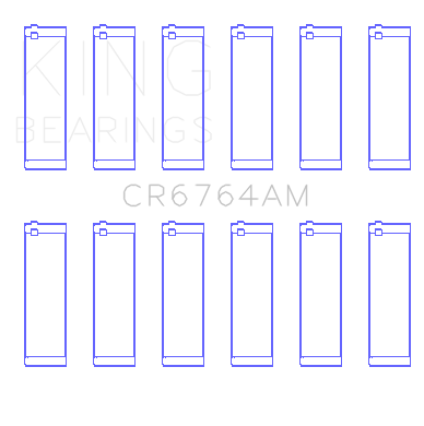 King VW AES/AUE/ABV (Size +.25) Connecting Rod Bearing Set - CR6764AM0.25
