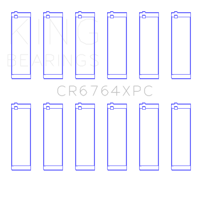 King Engine Bearings Volkswagen Vr6 2.8L (Size +0.50mm) Connecting Rod Bearing Set - CR6764XPC0.5