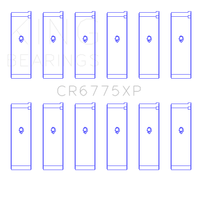 King Nissan VQ35DE (Size +0.25) Performance Rod Bearing Set - CR6775XP0.25