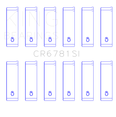 King Chrysler 2.7L (OD+.002) (Size 1.0) Connecting Rod Bearing Set - CR6781SI1.0