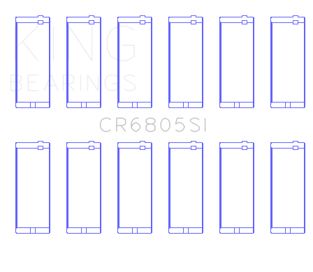 King Jeep 232ci 3.8L / Jeep 258ci 4.2L Connecting Rod Bearing Set - CR6805SI