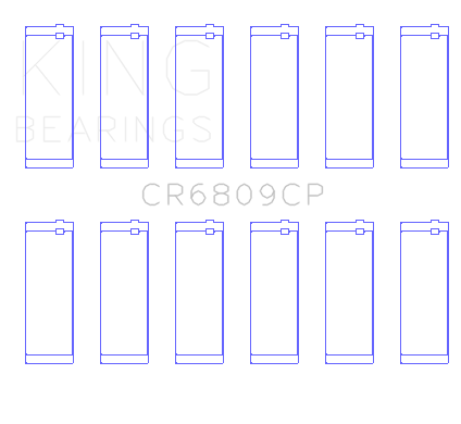 King Alpha Romeo AR 01928 / AR 06430 / AR 64102 / AR 64101 / AR 06120 / AR 01932 Rod Bearing Set - CR6809CP