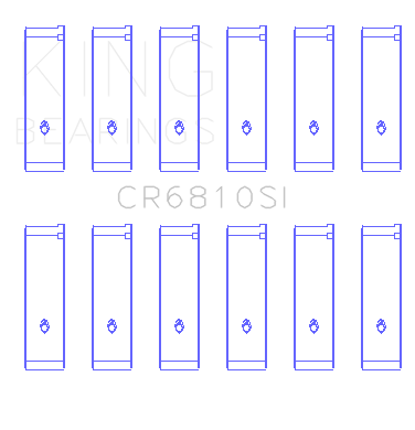King Engine Bearings Chrysler 215 (Size +0.75mm) Connecting Rod Bearing Set - CR6810SI0.75