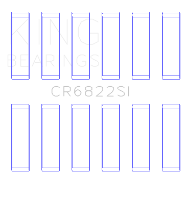 King Engine Bearings Chrysler 226 (3.7L) (Size +0.50mm) Connecting Rod Bearing Set - CR6822SI0.5