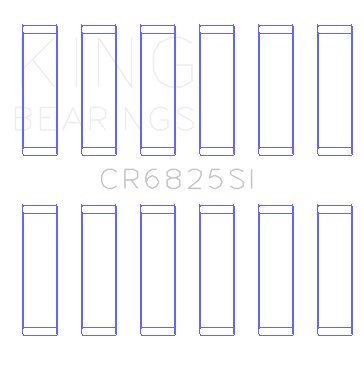 King Engine Bearings Chrysler 226 (3.7L) (Size +1.0mm) Connecting Rod Bearing Set - CR6825SI1.0