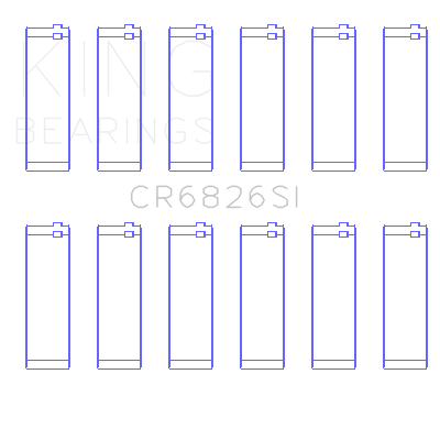 King Engine Bearings HolDEn 175/190 3.6L (Size +0.50mm) Connecting Rod Bearing Set - CR6826SI0.5