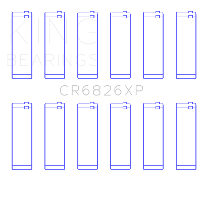 King Engine Bearings Gm/HolDEn 3.6 Lf4/Lfx/Lgx (Size +0.25mm) Connecting Rod Bearing Set - CR6826XP0.25