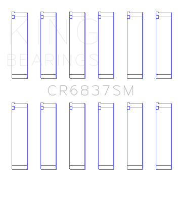 King Honda J30/J35 (Size Standard) Connecting Rod Bearing Set - CR6837SM