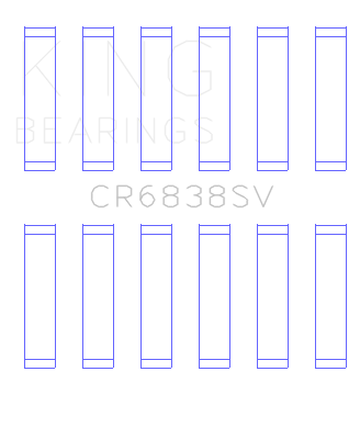 King Land Rover 2.7L TDV6 Sputter Replacement Connecting Rod Bearing - CR6838SV