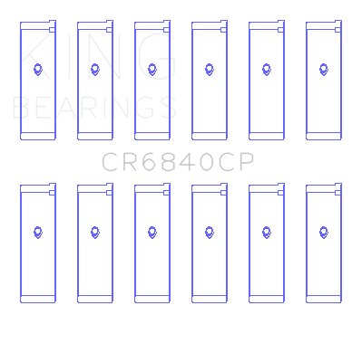 King 2005-2012 Nissan VQ40DE 6 Cyl (Size STD) Rod Bearing Set - CR6840CP