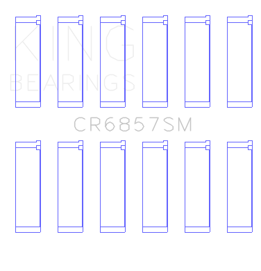King Chrysler Pentastar 3.6L ERB V6 (Size +.50mm) Connecting Rod Bearing Set - CR6857SM0.5
