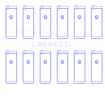King Engine Bearings GM Vortec 254 Rod Bearings - CR6860SI