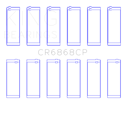 King Mercedes Benz M 272.911 / M 272.920 (Size 0.25) Connecting Rod Bearing Set - CR6868CP0.25