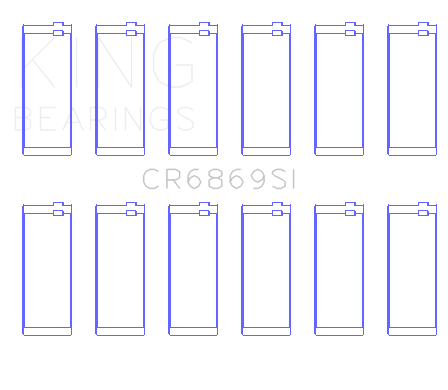 King Jeep AMC 232CI/242CI/248CI I6 (Size .010) Connecting Rod Bearing Set - CR6869SI010