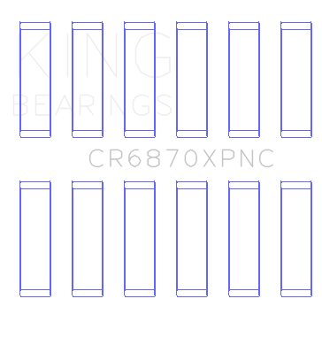 King Nissan VR38DETT (Size .026) pMaxKote Performance Con Rod Bearing Set - CR6870XPNC.026