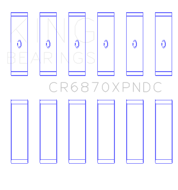 King Nissan VR38DETT pMaxKote Performance Con Rod w/ Dowel Hole Bearing Set - CR6870XPNDC