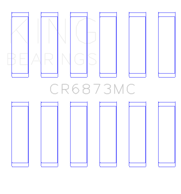 King Toyota 2Gr-FE/ 3GR-FE Polymer Coated (Size 0.25) Connecting Rod Bearing Set - CR6873MC0.25