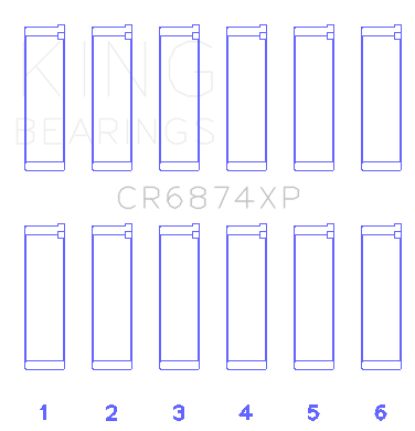 King Subaru EZ30/EZ30D (Size 0.50 Oversized) Performance Rod Bearing Set - CR6874XP0.5