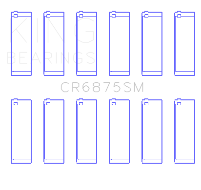 King BMW N52 B25/B30 & N53 B25/B30 3.0L (Size Standard) Connecting Rod Bearing Set - CR6875SM