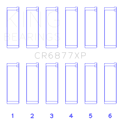 King BMW S54B32 3.2L (Size STD) Performance Rod Bearing Set - CR6877XP