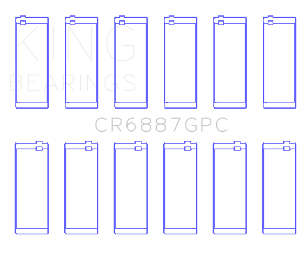 King Toyota Supra B58 (Size 0.25) Connecting Rod Bearing Set - CR6887GPC0.25