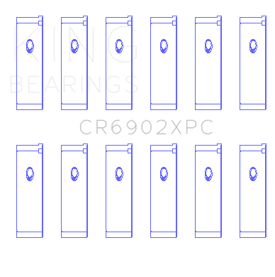 King Nissan VQ35HR/VQ37VHR/VR30DTT (Size +.026) pMaxKote Rod Bearing Set - CR6902XPC.026