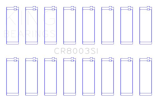 King Engine Bearings Gmc 281 (Size +0.25mm) Connecting Rod Bearing Set - CR8003SI0.25