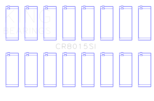 King GM V6 L18/L29 Vortec 16V (OD+.002in) Performance Rod Bearings - CR8015SI010