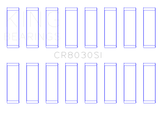 King Engine Bearings Chrysler Jeep V8 287 4.7L (Size +1.0mm) Connecting Rod Bearing Set - CR8030SI1.0