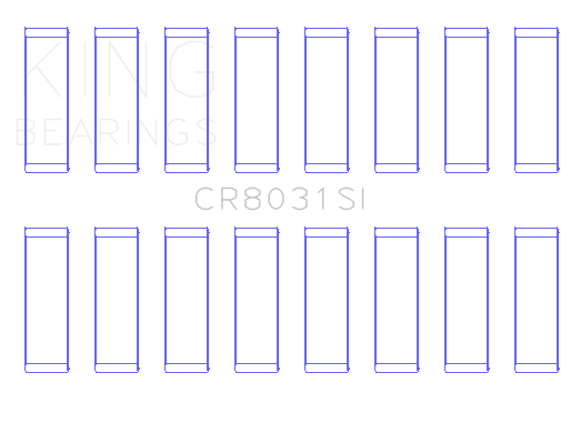 King Engine Bearings Chrysler Jeep V8 287 4.7L (Od+.002in) (Size +0.75mm) Connecting Rod Bearing Set - CR8031SI0.75