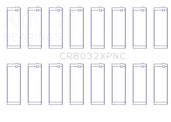 King Engine Bearings Chrysler 345/370 16V  (Size +0.5mm) Performance Rod Bearing Set - CR8032XPNC0.5