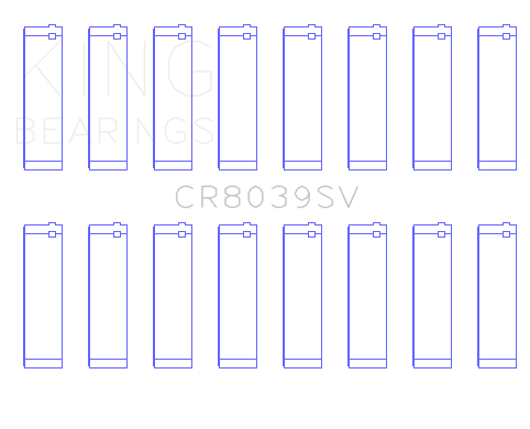 King 08-10 Ford Powerstroke 6.4L (Size STD) Connecting Rod Bearing Set - CR8039SV