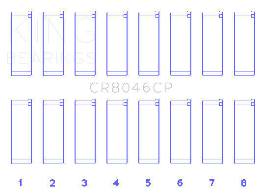 King Porsche M 48.00/M 48.50 (Size 0.75) Connecting Rod Bearing Set - CR8046CP0.75