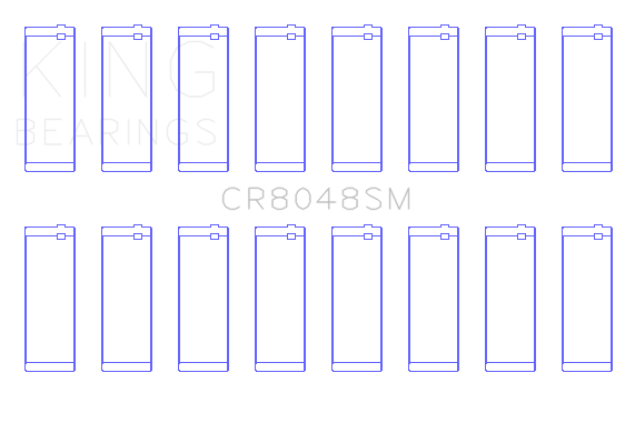 King Engine Bearings Chrysler 345/370 16V (Size +1.0mm) Connecting Rod Bearing Set - CR8048SM1.0