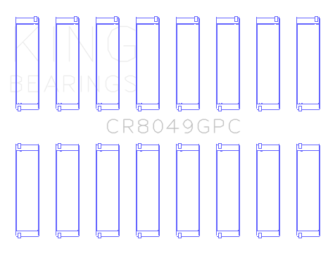 King BMW N62/ N63/ S63/ N62N (Size STDX) Connecting Rod Bearing Set - CR8049GPCSTDX