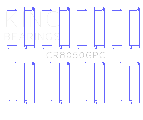King BMW S63N/ N63/ S63/ N63N (Size 0.26) Connecting Rod Bearing Set - CR8050GPC.026