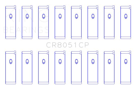 King Nissan VK56DE / VK56VDS / VK45DE / VK50VE (Size 0.50 Oversized) Rod Bearing Set - CR8051CP0.5