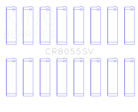 King Ford Powerstroke 6.4L V8 (O/S Housing .002in) (Size STD) Connecting Rod Bearing Set - CR8055SV