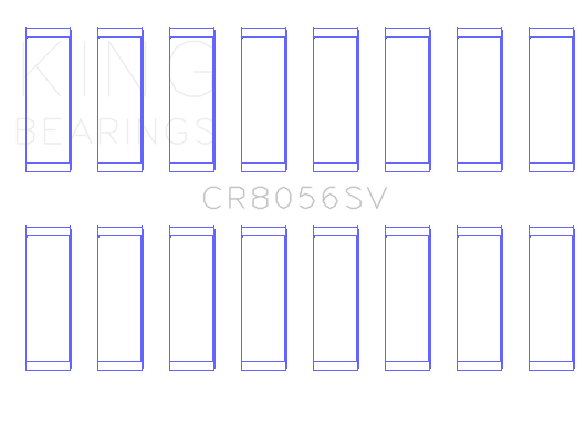 King Ford 6.7 Power Stroke V8 Diesel (Size 0.25) Connecting Rod Bearing Set Sputter Replacement - CR8056SV0.25