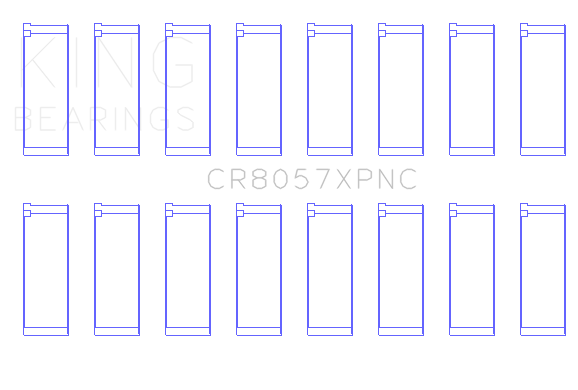 King GM 6.2 - LT1/LT4 Gen V pMaxKote Coated Connecting Rod Bearing Set - CR8057XPNC