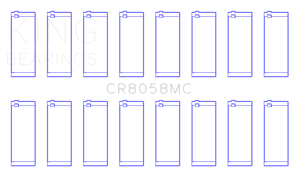 King Engine Bearings Ford Mod Motor 6.2L V8 (Size +0.25mm) Connecting Rod Bearing Set - CR8058MC0.25