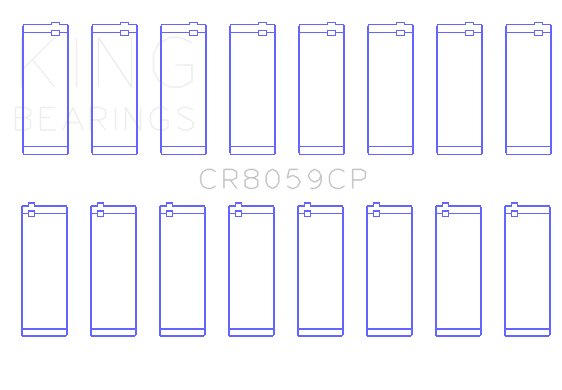 King Engine Bearings General Motors Duramax Diesel (Size +0.50mm) Connecting Rod Bearing Set - CR8059CP0.5
