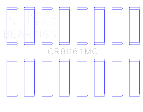 King Engine Bearings Toyota 3Ur-Fe (Size +0.75mm) Connecting Rod Bearing Set - CR8061MC0.75