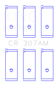 King Engine Bearings Suzuki G-10 (Size +0.50mm) Connecting Rod Bearing Set - CR307AM0.5