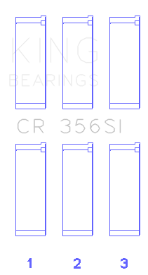 King Smart M 132.910/930 Connecting Rod Bearing Set - CR356SI