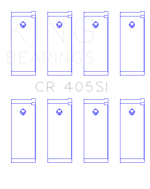 King Mazda 626 F8 Connecting Rod Bearing Set (Set of 4) - CR405SI