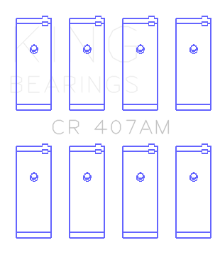 King Engine Bearings Nissan CA16DE/CA18DE/CA18ET/CA20E/CA20S/CD17 (Size +0.25mm) Conrod Bearing Set - CR407AM0.25
