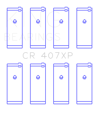 King Nissan CA16DET/CA18DET/CA20ET (Size 0.25 Oversized) Rod Bearing Set - CR407XP0.25