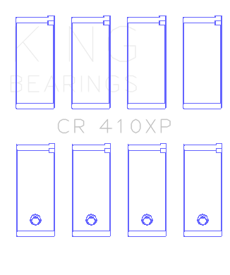 King Ford Lotus 1.5L / 1.6L OHV (Size STD) Performance Rod Bearing Set - CR410XP