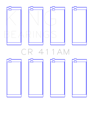 King Engine Bearings VW Ck/Eg/Ep/Fh/Jb/Yj/Yn/Ys/Zf (Size +0.75mm) Connecting Rod Bearing Set - CR411AM0.75